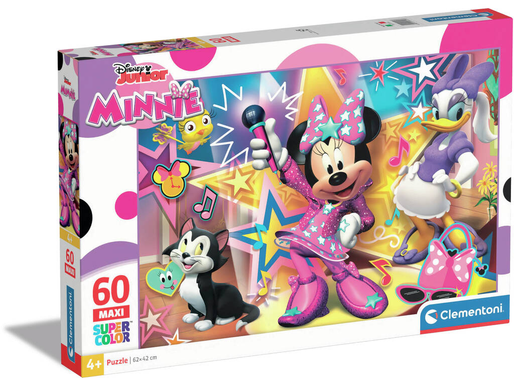 Puzzle Maxi Supercolor 60 Minnie Clementoni 26443