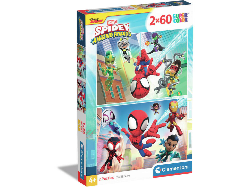 Puzzle 2x60 Spidey and His Amazing Friends de Clementoni 21625