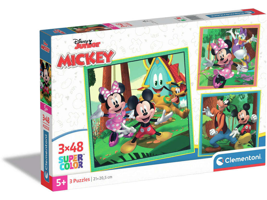 Puzzle 3X48 carré Mickey et ses amis de Clementoni 25298