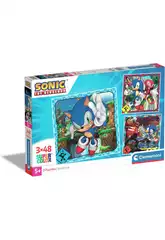 Puzzle 3X48 Square Sonic di Clementoni 25320
