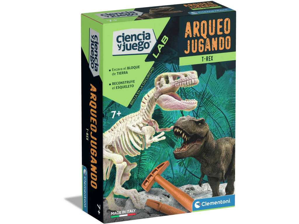 Science et jeu Arqueojugando T-Rex Fosforescente Clementoni 55541