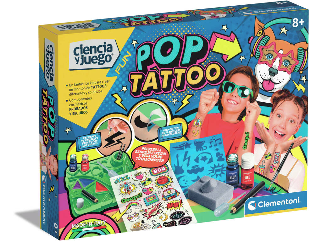 Wissenschaft und Spiel Pop Tattoo Clementoni 55546