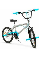 imagen Bicicleta 20” BMX Rueda Fina Plateada y Azul Toimsa 546