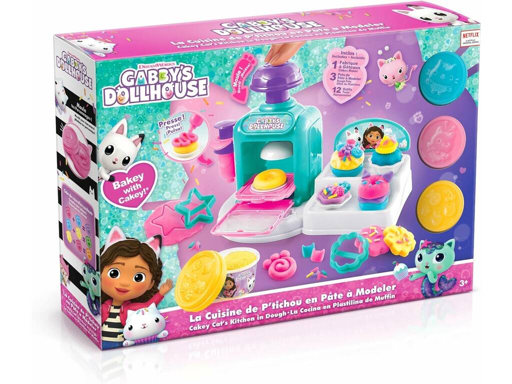 A Casa de Bonecas da Gabby A Cozinha em Plasticina de Muffin Canal Toys GAB022