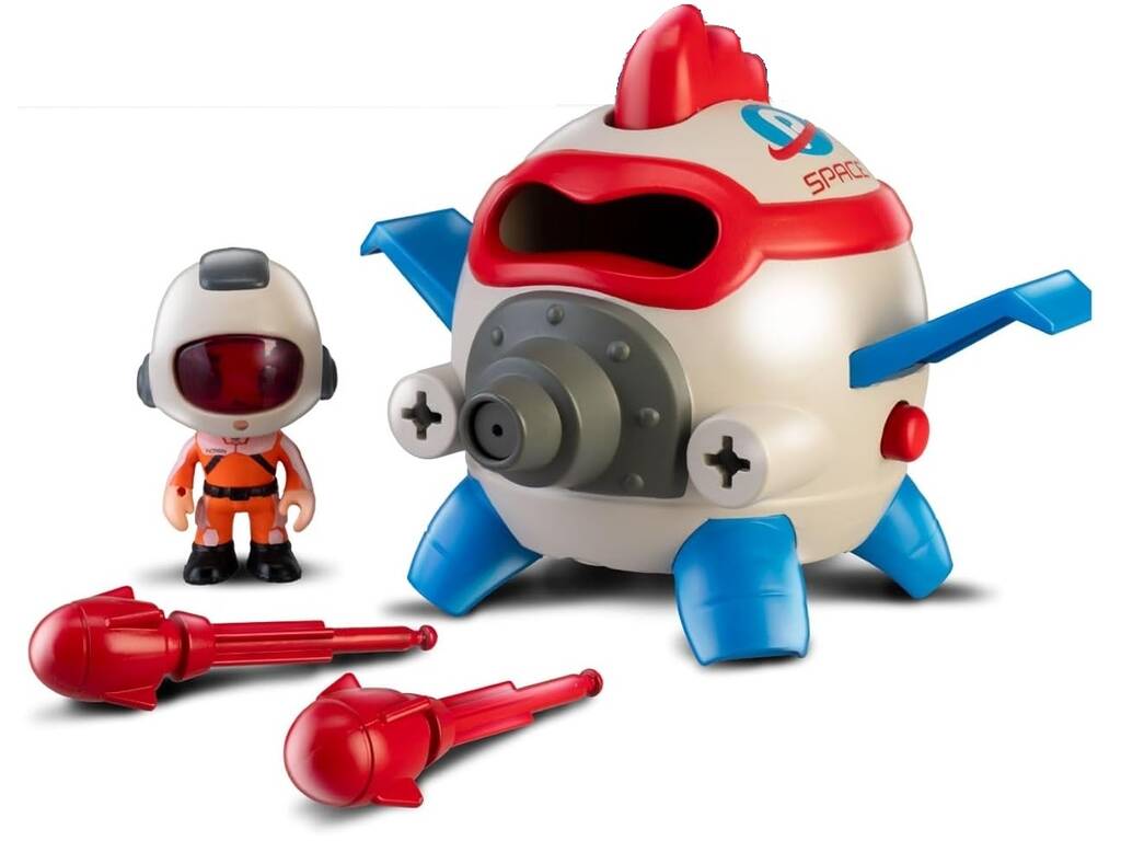 Pinypon Action Space Academy Figur und Raumschiff mit berühmtem Licht PNC53000