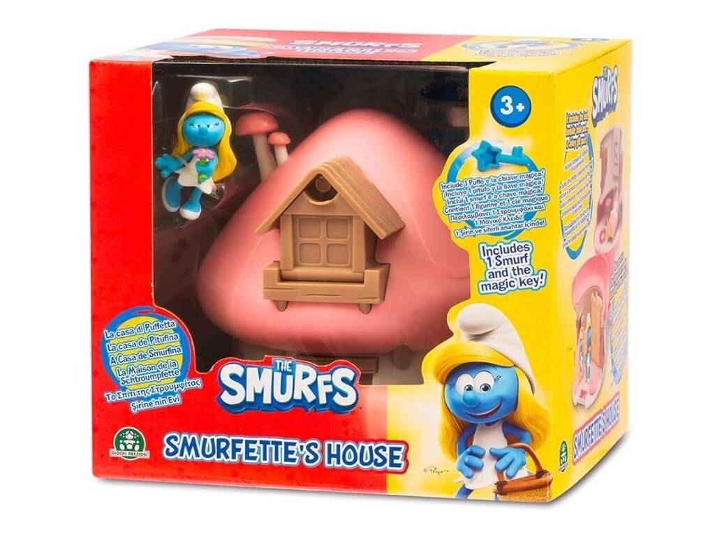 Smurfs Playset Casinha com Figura e Chave Mágica Famosa PUF20000