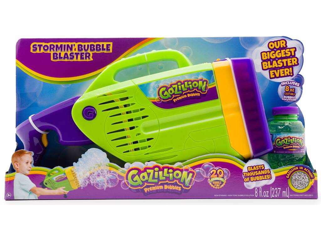 Gazillion Pistola de Burbujas Stormin Bubble Blaster Funrise 37611