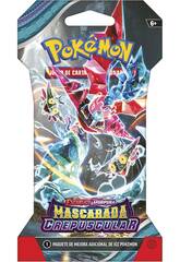imagen Pokémon TCG Escarlata y Púrpura Mascarada Crepuscular Sobre en Blister Bandai PC50510