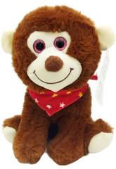 Singe en peluche de 20 cm avec charpe