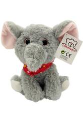 imagen Peluche 20 cm Elefante con sciarpa