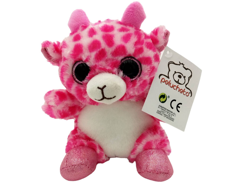 Peluche 14 cm Giraffa Rosa