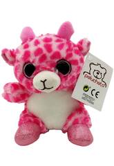 Peluche 14 cm Girafa Rosa