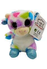 imagen Peluche 14 cm Mucca Multicolore