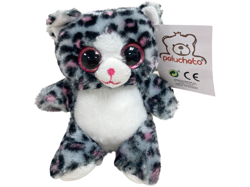 Peluche 14 cm Leopardo grigio