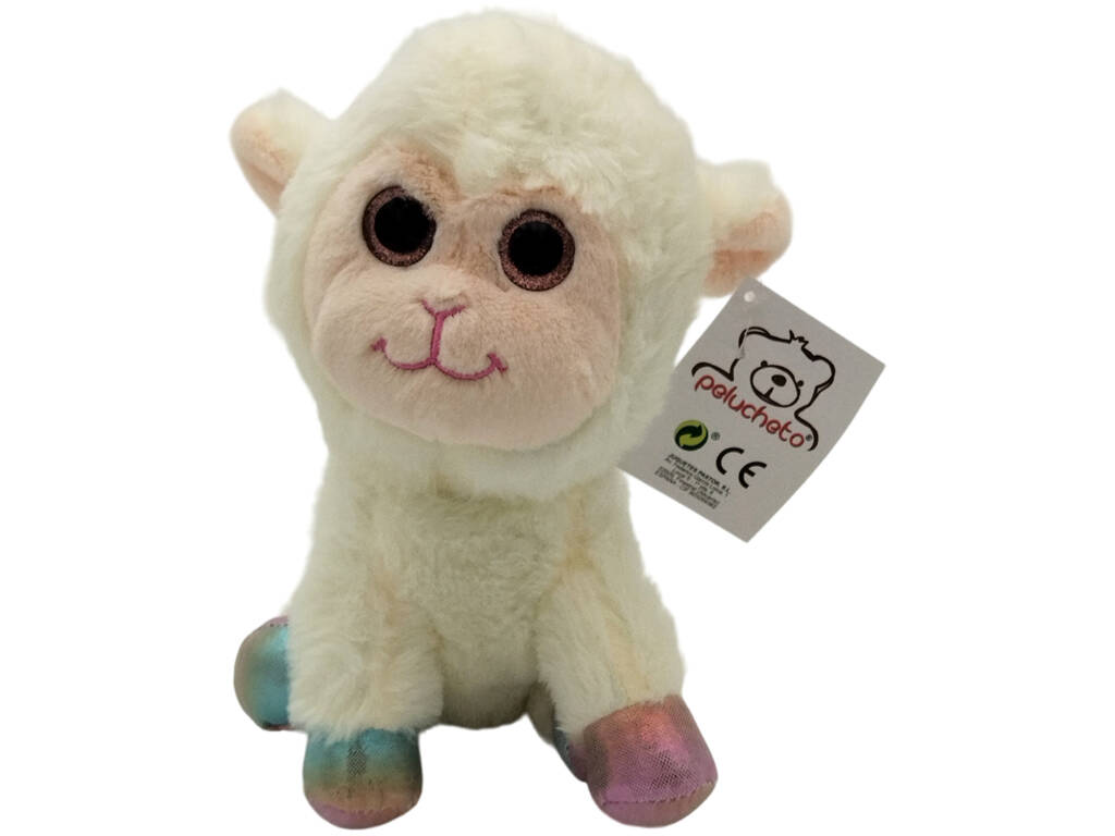 Peluche 22 cm Olhos Brilhantes Ovelha