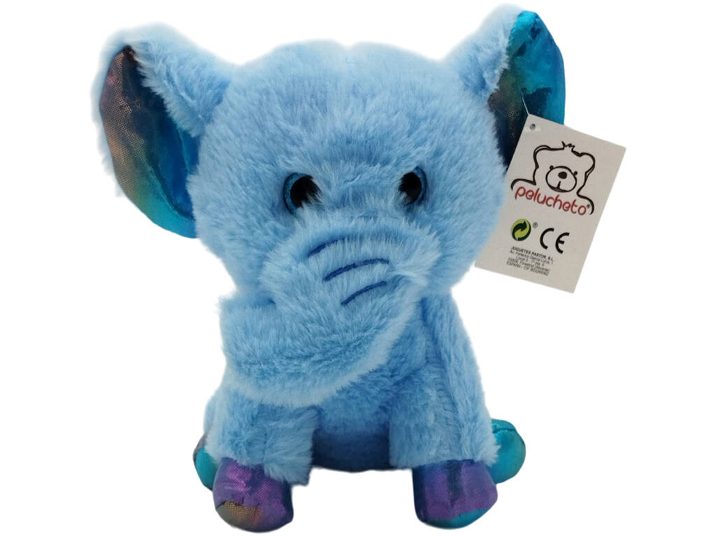 Peluche 22 cm Occhi Brillanti Elefante