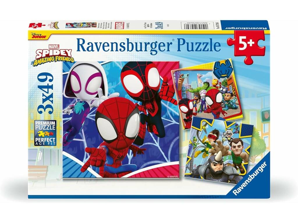 Puzzle Spidey 3x49 Peças Ravensburger 5730