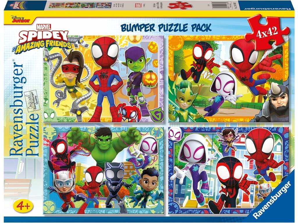 Puzzle Spidey 4x42 Pezzi Ravensburger 12001066