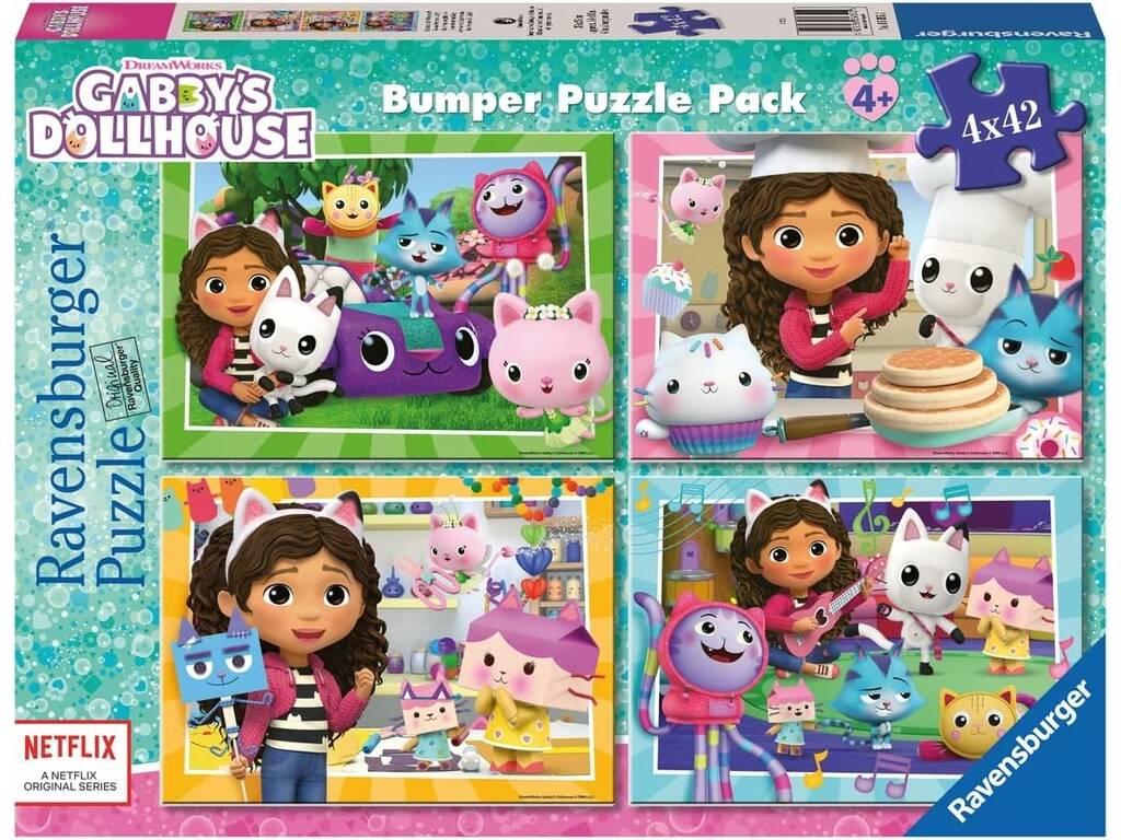 Puzzle A Casa de Bonecas da Gabby 4x42 Peças Ravensburger 5655