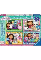Puzzle La Casa delle Bambole di Gabby 4x42 pezzi Ravensburger 5655