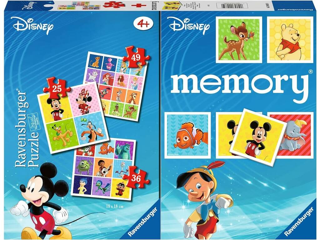 Multipack Disney 3 puzzle e memory Ravensburger 20985