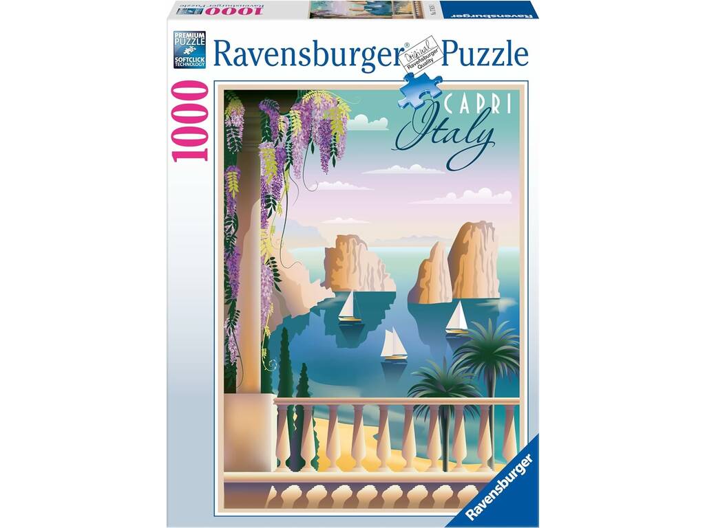 Puzzle 1000 pezzi Cartolina da Capri di Ravensburger 17615