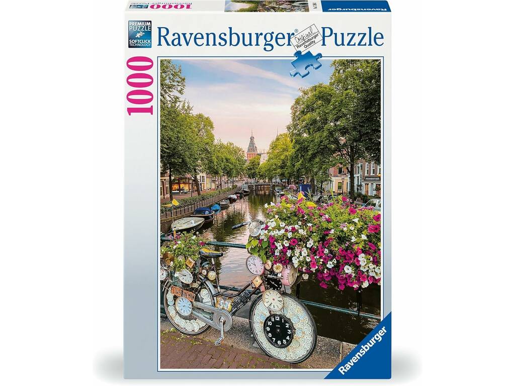 Puzzle 1000 Bicicletas En Amsterdam de Ravensburger 17596