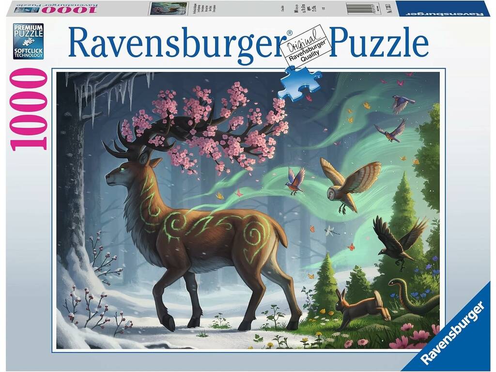 Puzzle 1000 cerfs au printemps par Ravensburger 17385