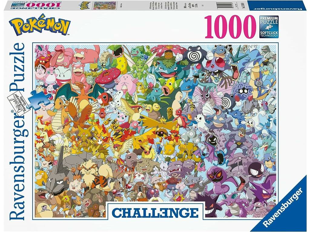 Puzzle 1000 Peças Pokémon Challenge Ravensburger 15166