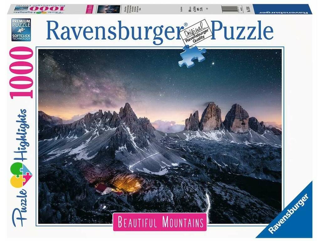 Puzzle 1000 pezzi Le tre cime di Lavaredo, Dolomiti di Ravensburger 17318