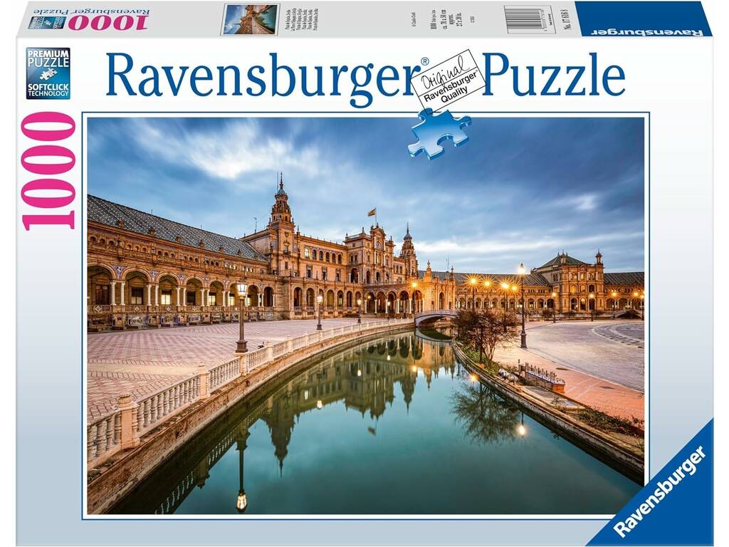 Puzzle 1.000 Peças Praça Da Espanha, Sevilla de Ravensburger 17616