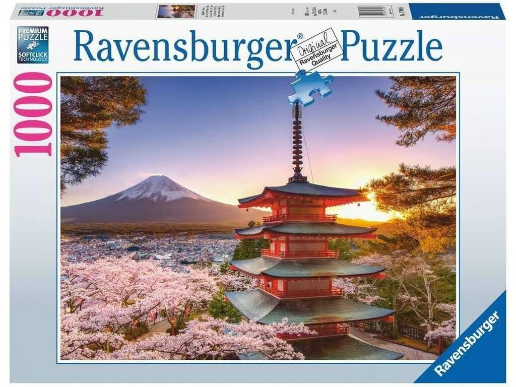 Puzzle 1.000 Piezas Flores De Cerezo Del Monte Fuji de Ravensburger 17090