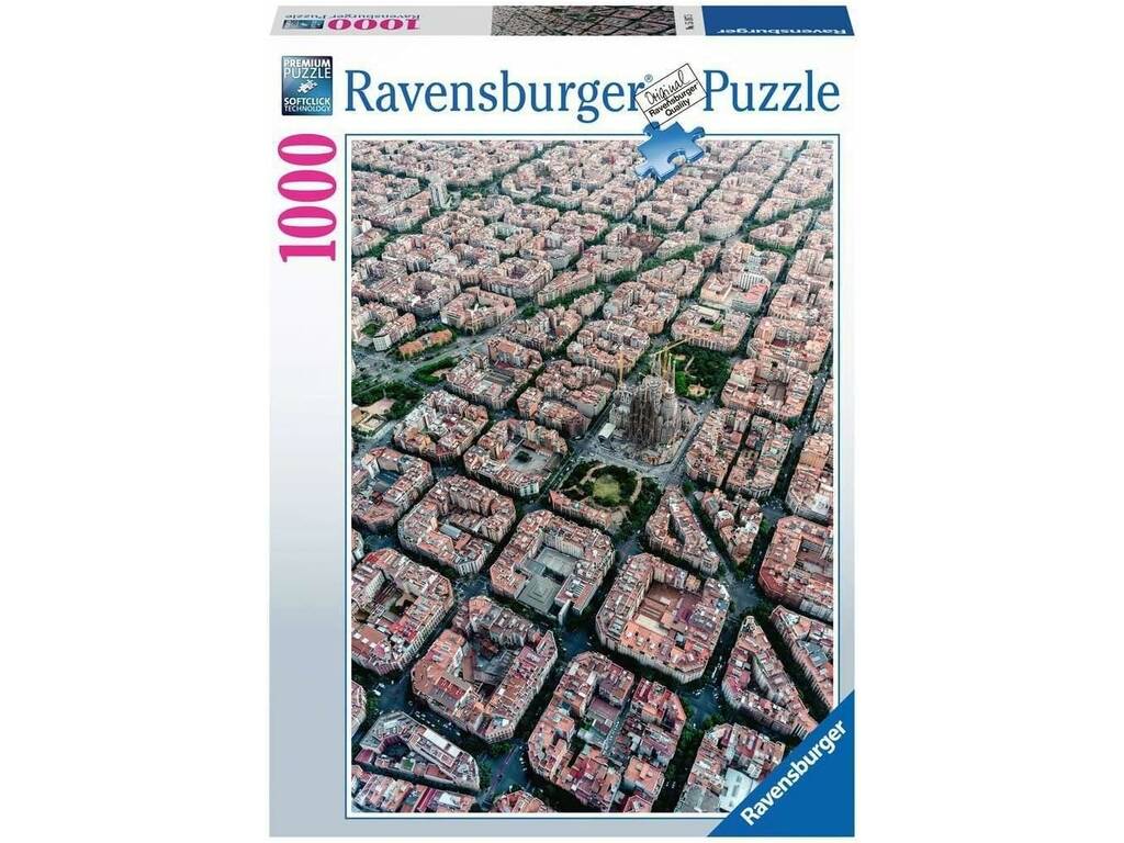 Puzzle 1.000 pezzi Vista aerea di Barcellona di Ravensburger 15187