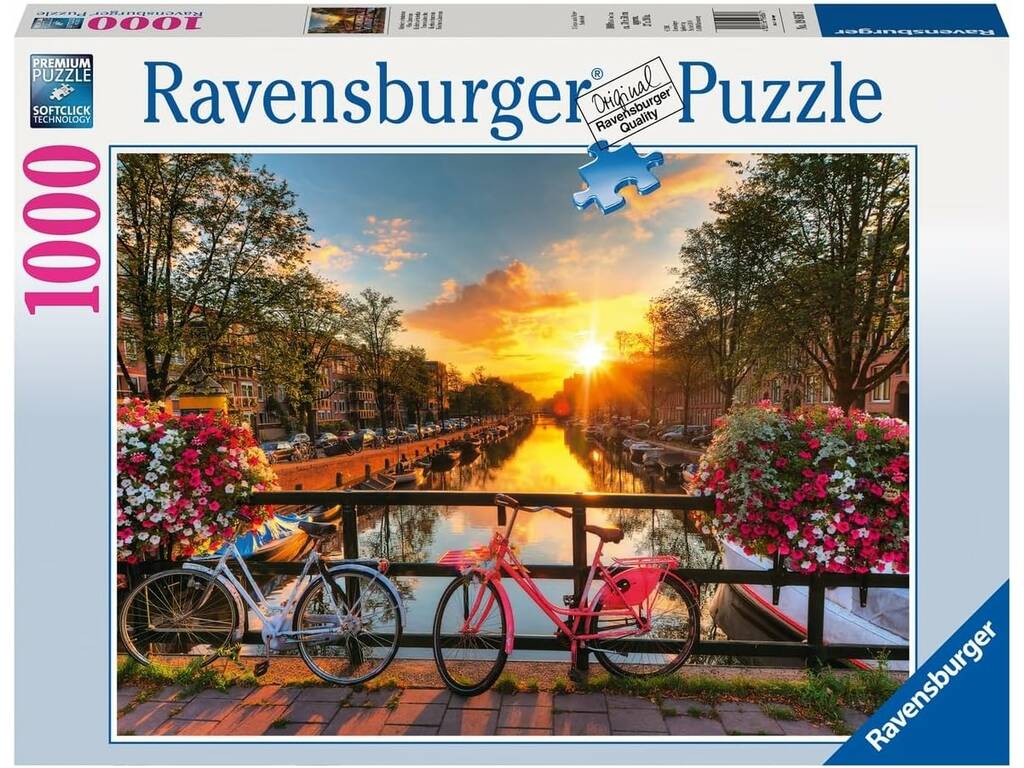 Puzzle 1.000 Piezas Bicicletas En Amsterdam de Ravensburger 19606