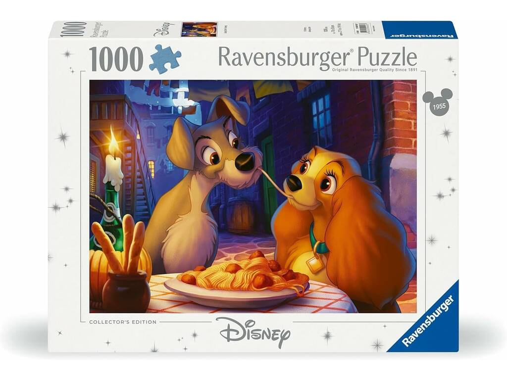 Puzzle 1000 pezzi La dama e il vagabondo di Ravensburger 13972