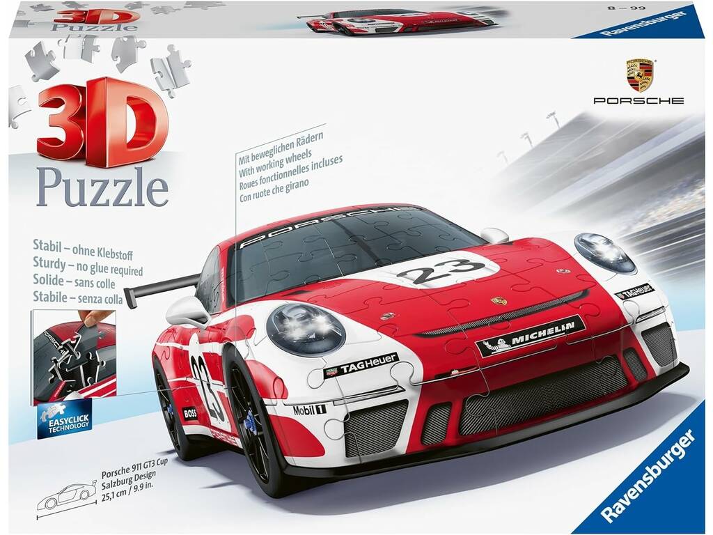 3D-Puzzle Porsche 911 GT3 Cup Salzburg Ravensburger 11558