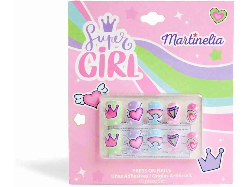 Martinelia Super Girl Set 10 Uñas Adhesivas