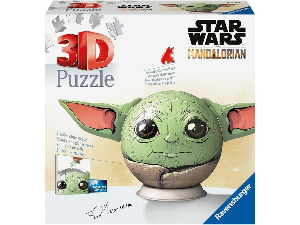 Puzzle 3D Grogu com Orelhas Ravensburger 11556