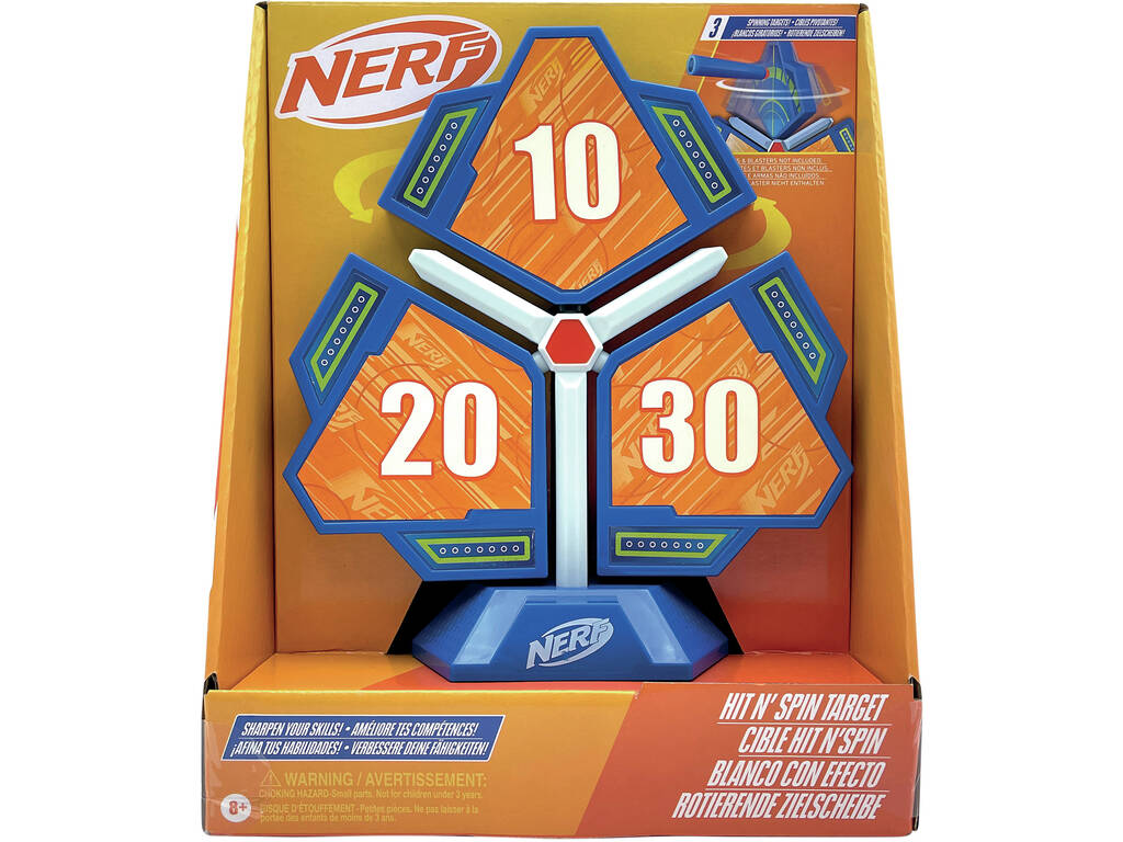 Jeu de fléchettes Nerf Hit N' Spin blanc avec effet Jazwares NER0320