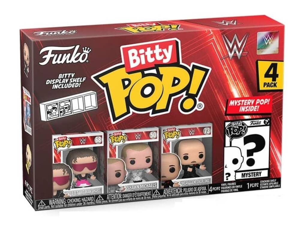 Funko Pop Bitty WWE Pack 4 Mini Figuras 75461