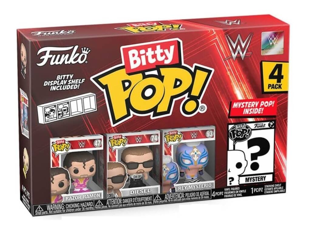 Funko Pop Bitty WWE Pack 4 Mini Figuras 75463