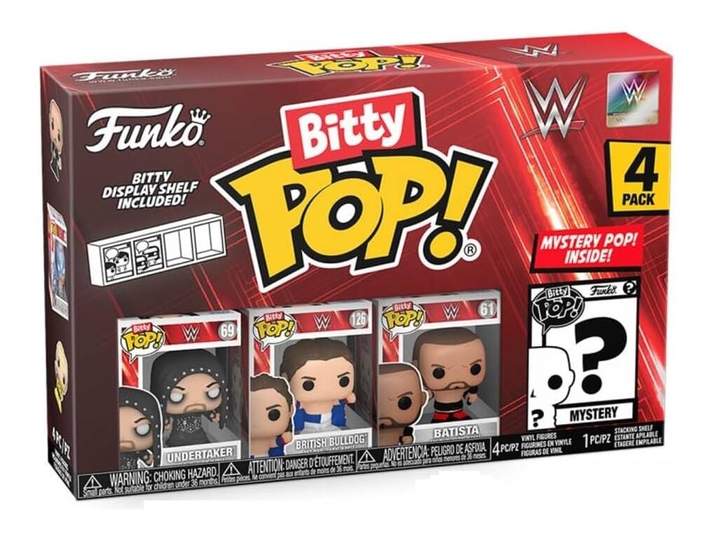 Funko Pop Bitty WWE Pack 4 Mini Figuras 75464