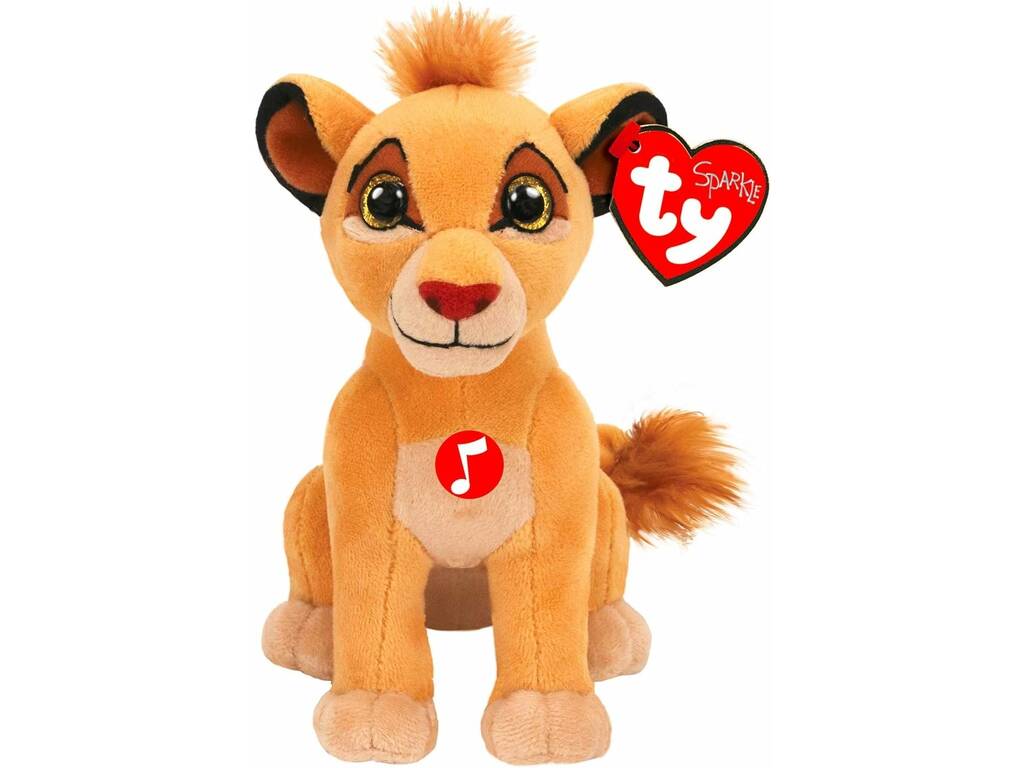 Peluche O Rei Leão 15 cm. Simba com Som TY 41088