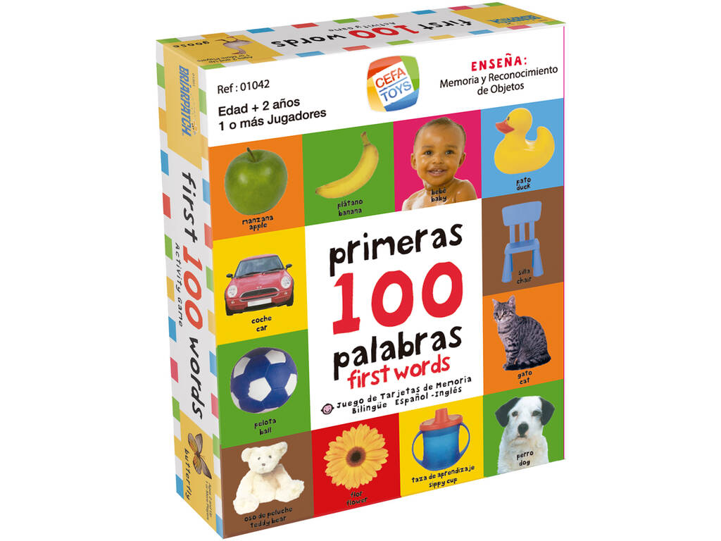 Jogo Minhas Primeiras 100 Palavras Bilíngue Espanhol-Inglês de Cefa 1041