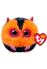 Peluche 7 cm. Whodini Búho Negro y Naranja TY 42543