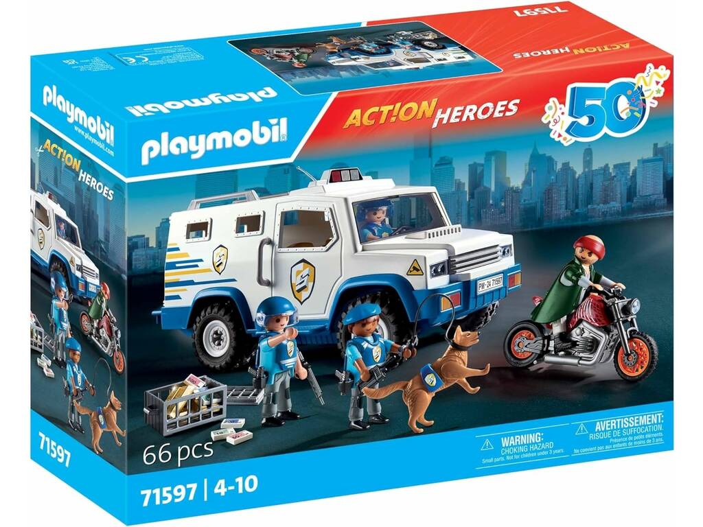 Playmobil Action Heroes Transporte Dinero Policía 71597