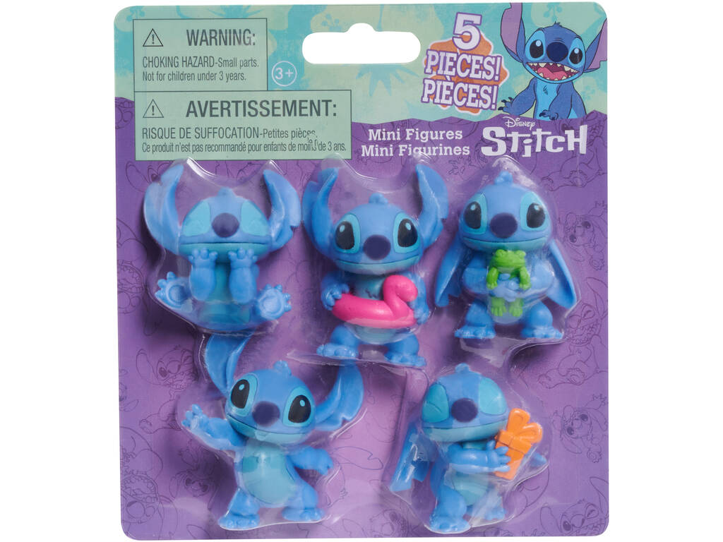 Stitch Blister con 5 Figuras de 5 cm. Just Play 46267