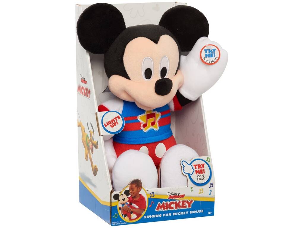 Mickey Peluche Musical com Luz Just Play 14619