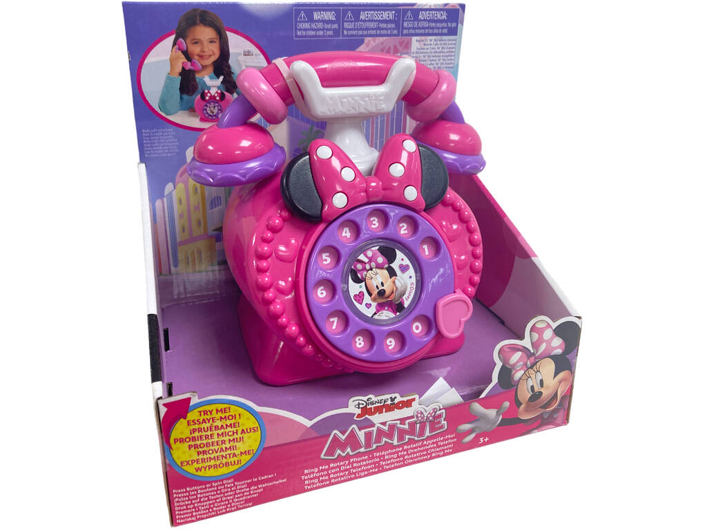 Minnie Mouse Telefone com Disco Rotativo, Luzes e Sons Just Play 89927