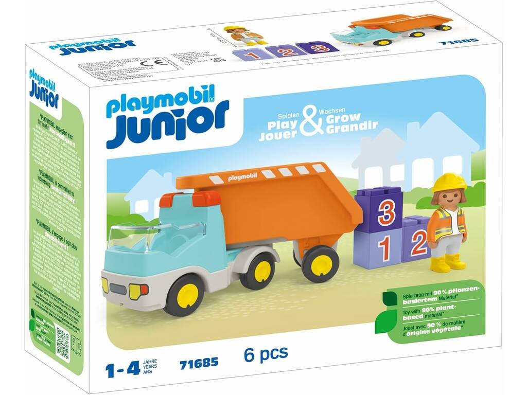 Playmobil Junior Camion à benne basculante 71685